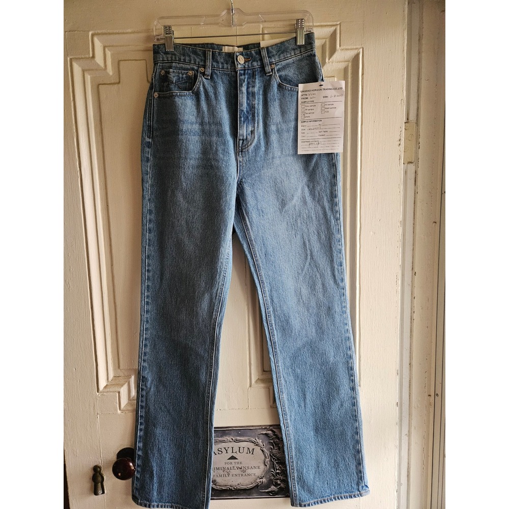 Unpublished Rae Wilshire High Rise Straight Leg Jeans Blue 27x32 UW2001013